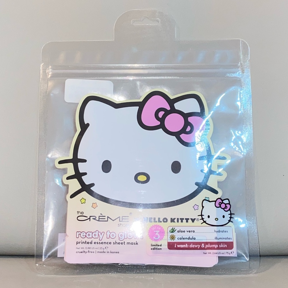 Hello Kitty Ready To Glow Printed Essence Sheet Mask